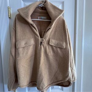 Free People FP Beach All Time Henley, Color Mustard Seed, Size XS